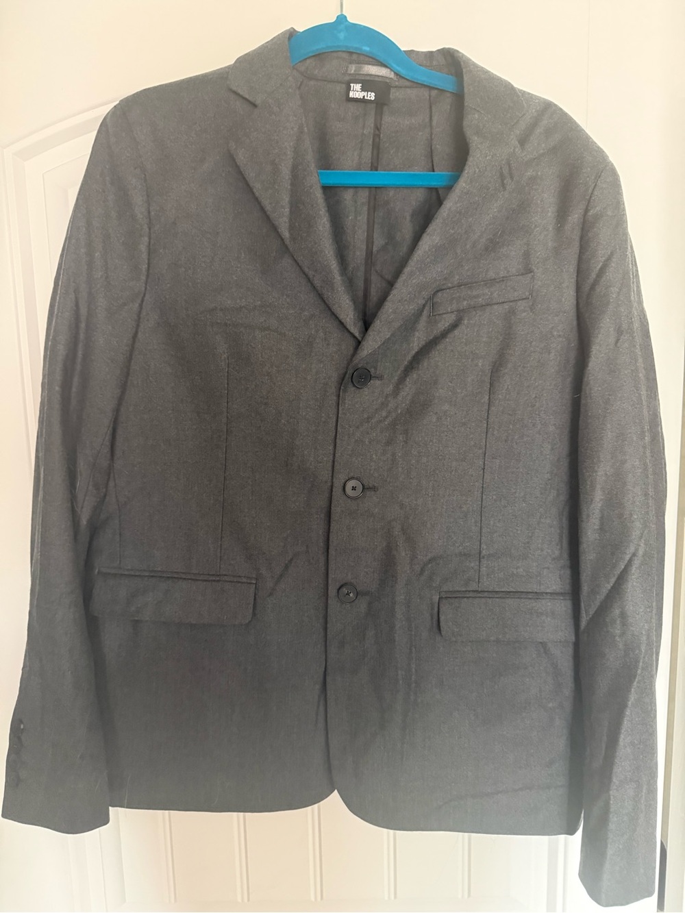 The Kooples womens Grey Three-Button Blazer HVES25013K